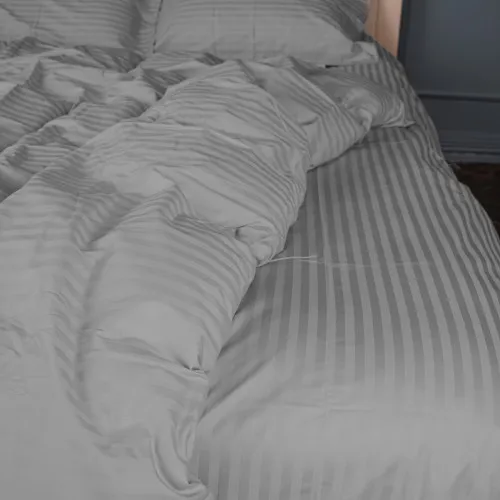 Пододеяльник Satin Stripe 30-0010 Light Gray - 2