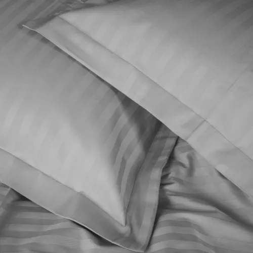 Постельное белье Satin Stripe 30-0010 Light Gray - 4