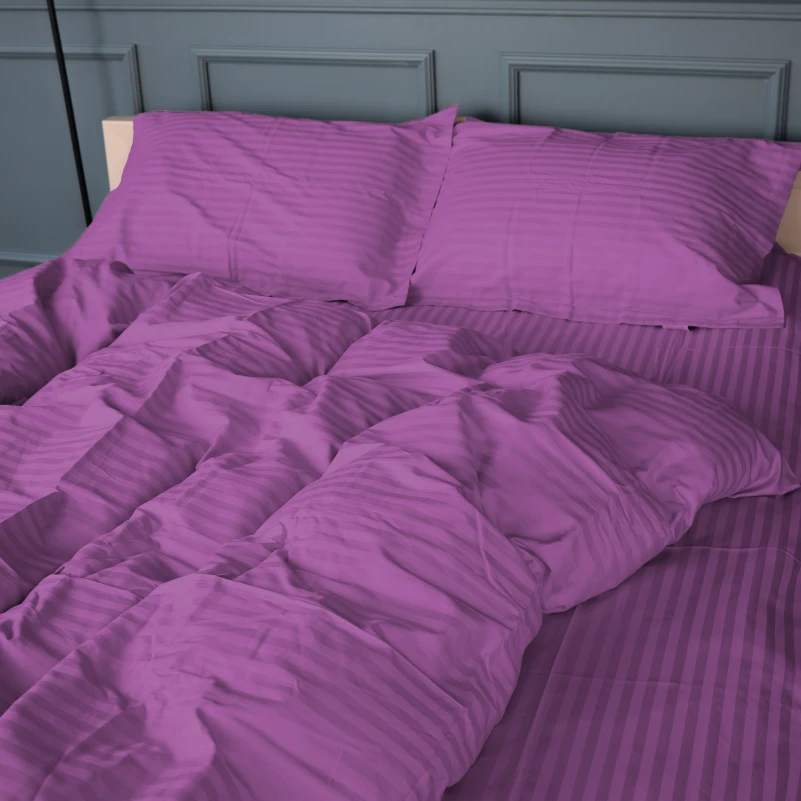 Постельное белье Satin Stripe 30-0009 Purple - 1