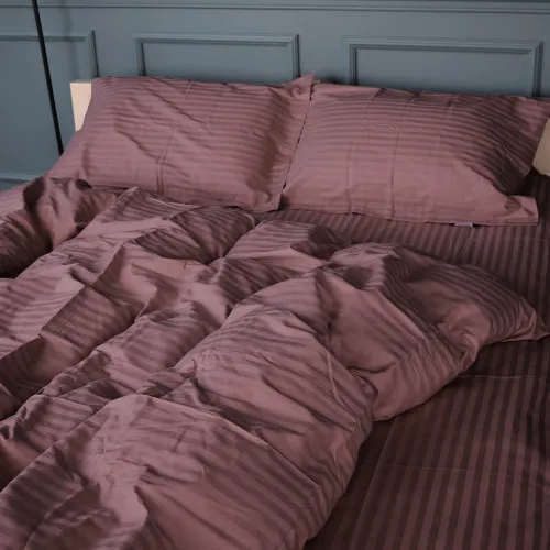 Постельное белье Satin Stripe 30-0008 Smoky Pink - 2