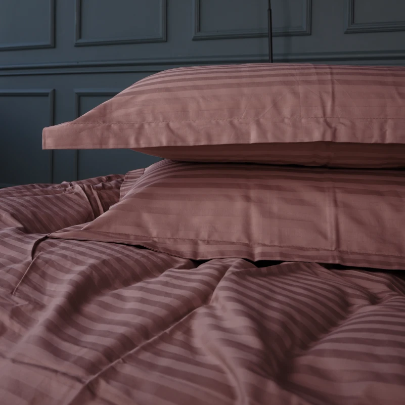 Постельное белье Satin Stripe 30-0008 Smoky Pink - 5