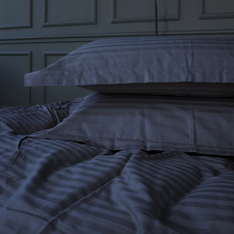 Постельное белье Satin Stripe 30-0020 Smoky Blue - 5