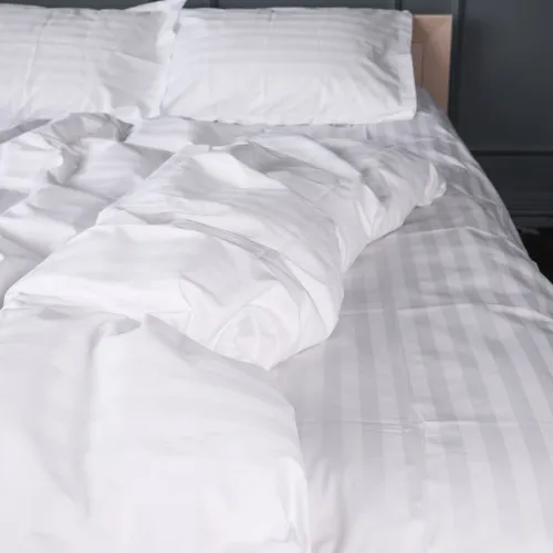 Постельное белье Satin Stripe 30-0001 White - 2
