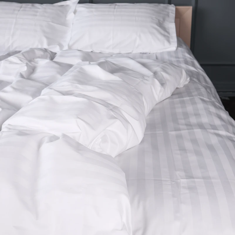Постельное белье Satin Stripe 30-0001 White - 1