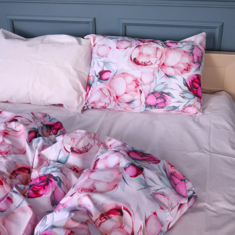 Комплект постільної білизни Бязь 17-0835 Peony floral - 2