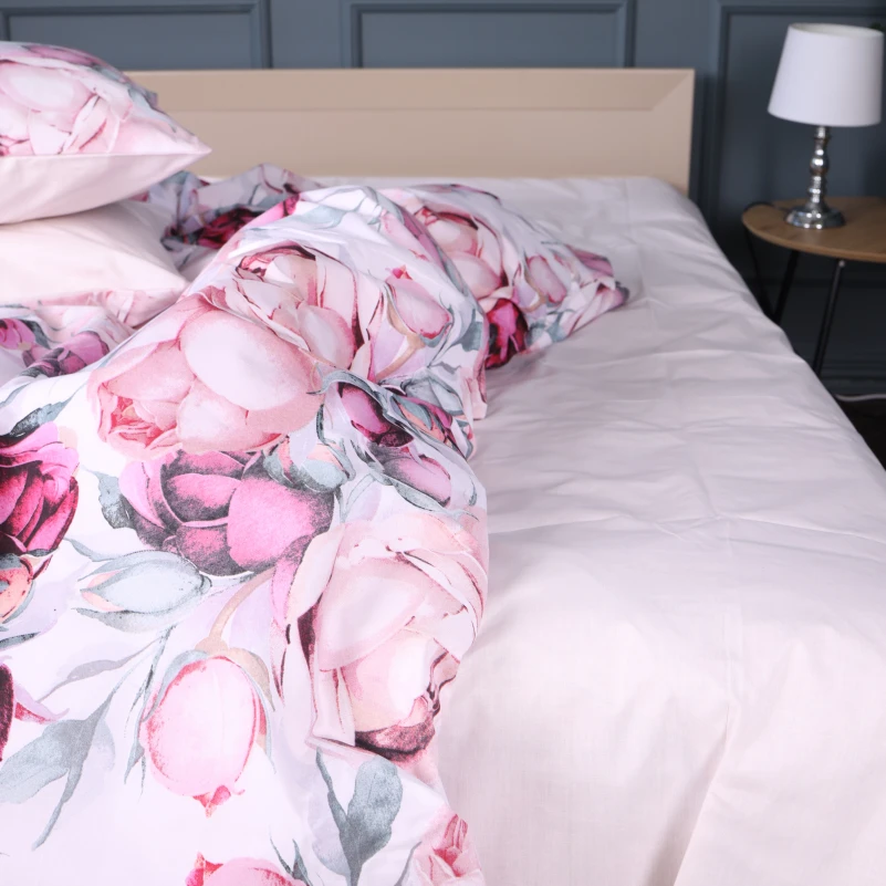 Комплект постільної білизни Бязь 17-0835 Peony floral - 3
