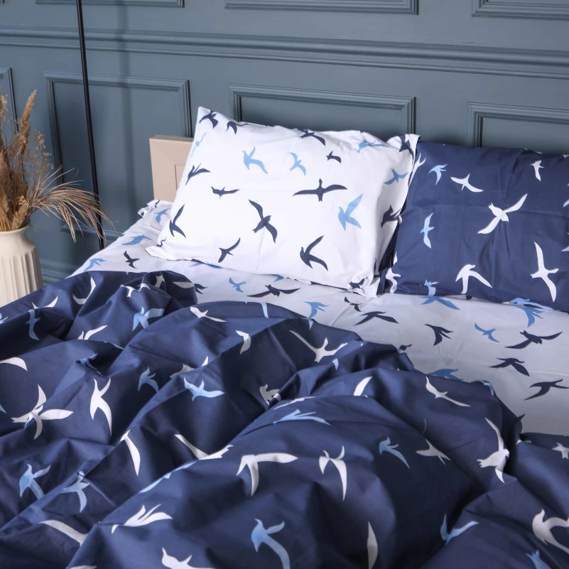 Комплект постільної білизни Бязь 17-0825 Flying birds blue - 3