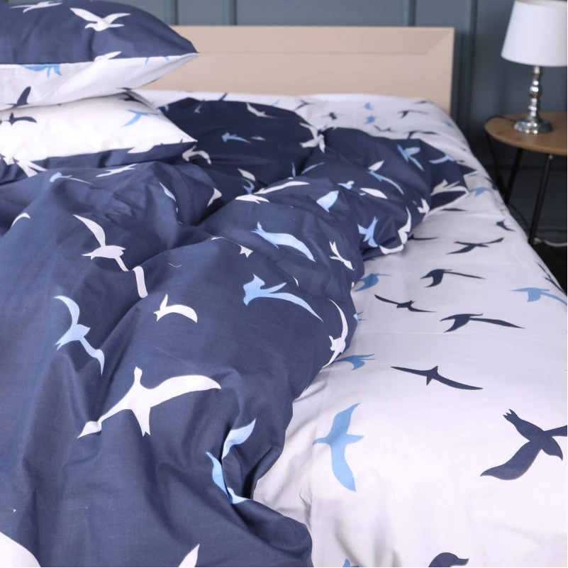 Комплект постільної білизни Бязь 17-0825 Flying birds blue - 4