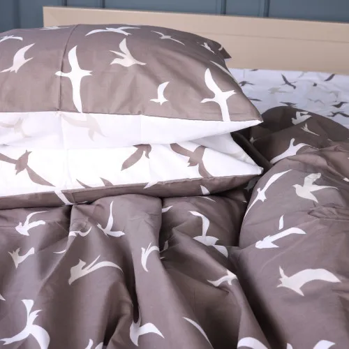 Комплект постельного белья Бязь 17-0826 Flying birds brown - 2