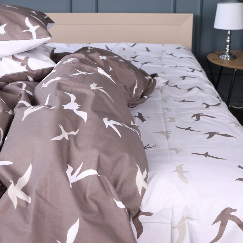 Комплект постільної білизни Бязь 17-0826 Flying birds brown - 4