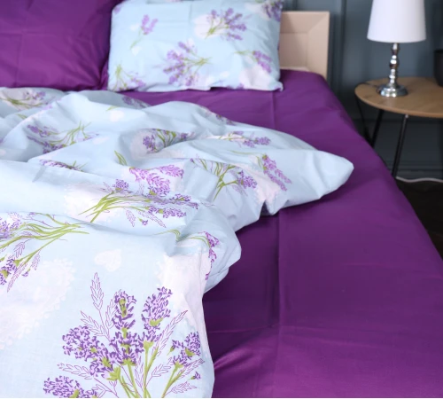 Простирадло MirSon Ranforce Elite 17-0130 Lavender sea