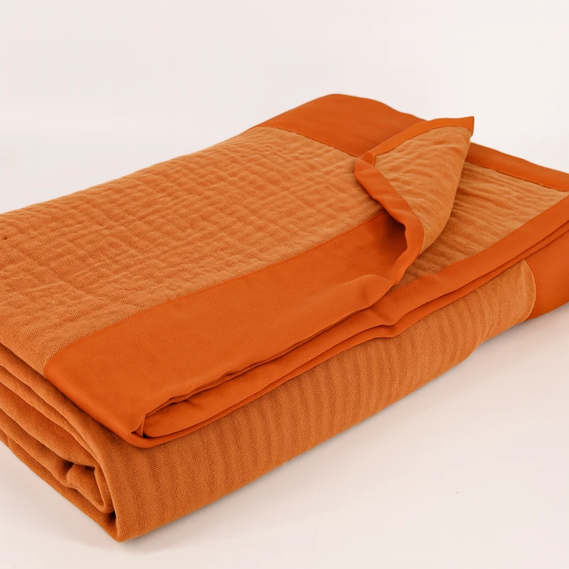 Покрывало №1503 Muslin hug terracotta - 6