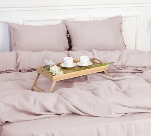 Простирадло на гумці Льон Natural Linen "Amalia" - висота 25 см (дитячі 10 см)