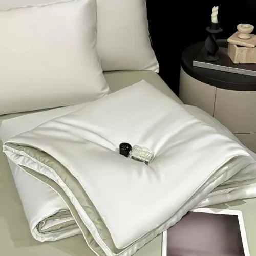 Набор одеяло + наволочки 2шт Tencel WhiteGreen - 2