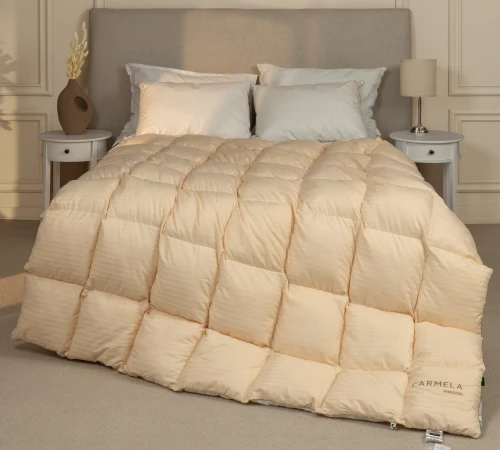 Ковдра пухова касетна Carmela №035 100% пух Premium class батист+сатин