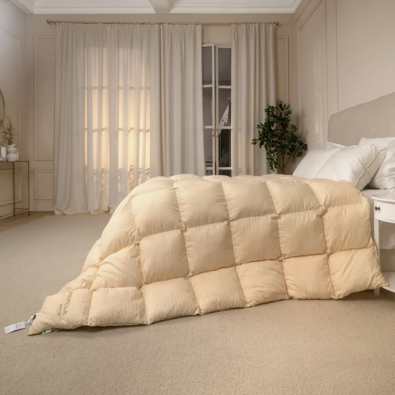 Одеяло пуховое кассетное Carmela №035 100% пух Premium class батист+сатин (зима) - 7