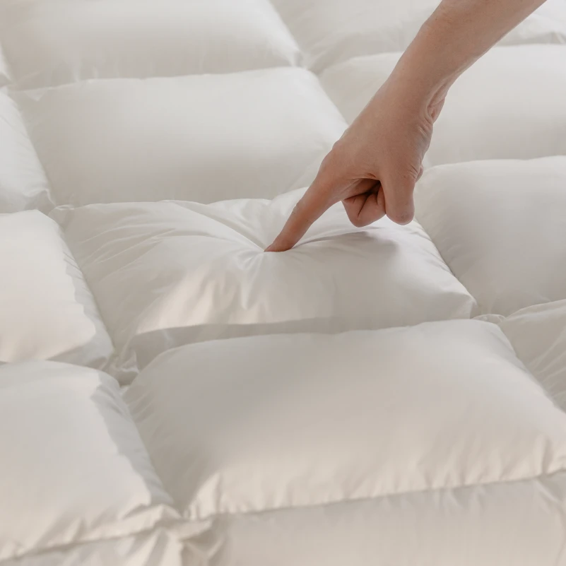 Одеяло пуховое кассетное Raffaello White №063 90% белый пух Standart / 10% перо тик Premium (зимнее+) - 14