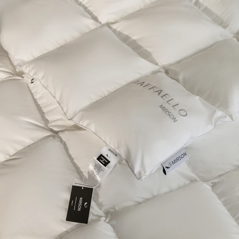 Одеяло пуховое кассетное Raffaello №053 90% серый пух Standart / 10% перо тик Premium (зимнее+) - 14