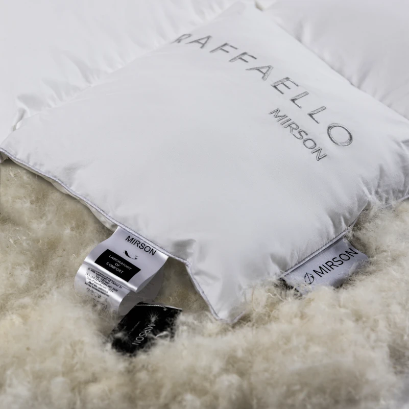 Одеяло пуховое кассетное Raffaello №053 90% серый пух Standart / 10% перо тик Premium (зимнее+) - 11