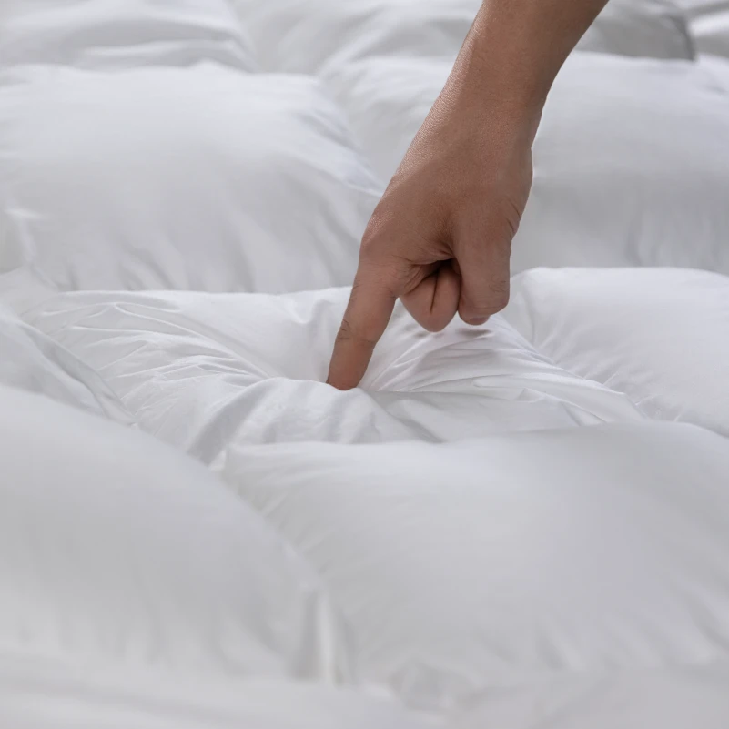 Одеяло пуховое кассетное Raffaello №053 90% серый пух Standart / 10% перо тик Premium (зимнее+) - 12