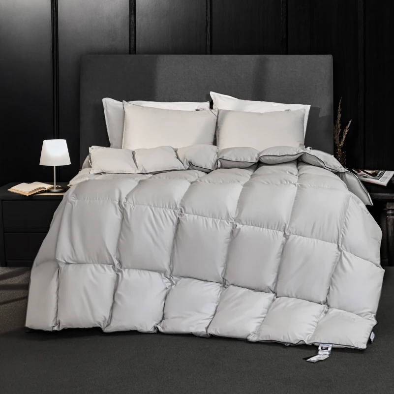 Ковдра пухова Silver Cloud №067 90% сірий пух Premium / 10% перо сатин (зима+) - 7