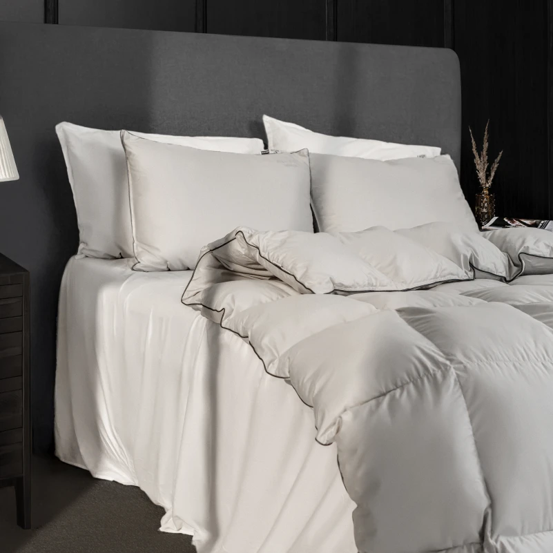 Ковдра пухова Silver Cloud №067 90% сірий пух Premium / 10% перо сатин (зима+) - 6