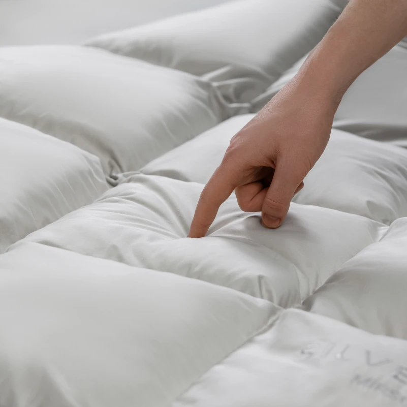 Ковдра пухова Silver Cloud №067 90% сірий пух Premium / 10% перо сатин (зима+) - 11