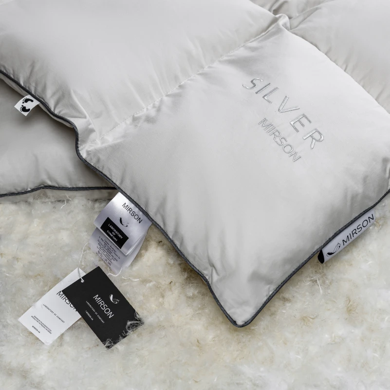 Ковдра пухова Silver Cloud №067 90% сірий пух Premium / 10% перо сатин (зима+) - 13