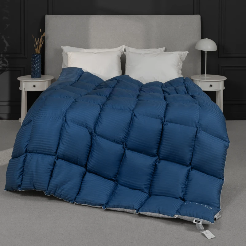 Одеяло пуховое кассетное Valentino №034 100% пух Premium class батист+сатин (зима) - 6