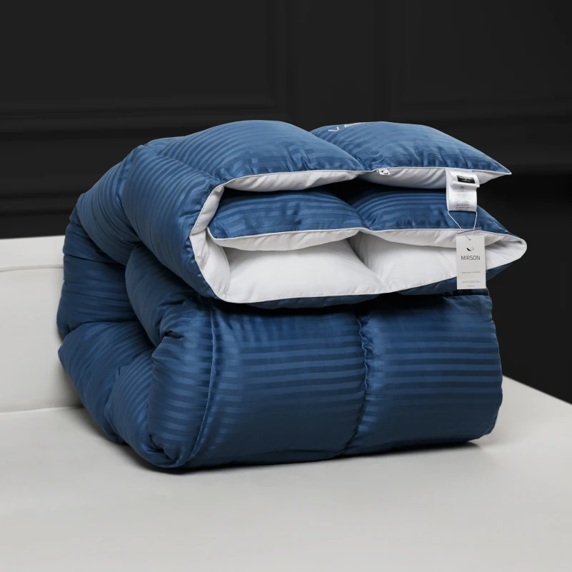 Одеяло пуховое кассетное Valentino №034 100% пух Premium class батист+сатин (зима) - 11