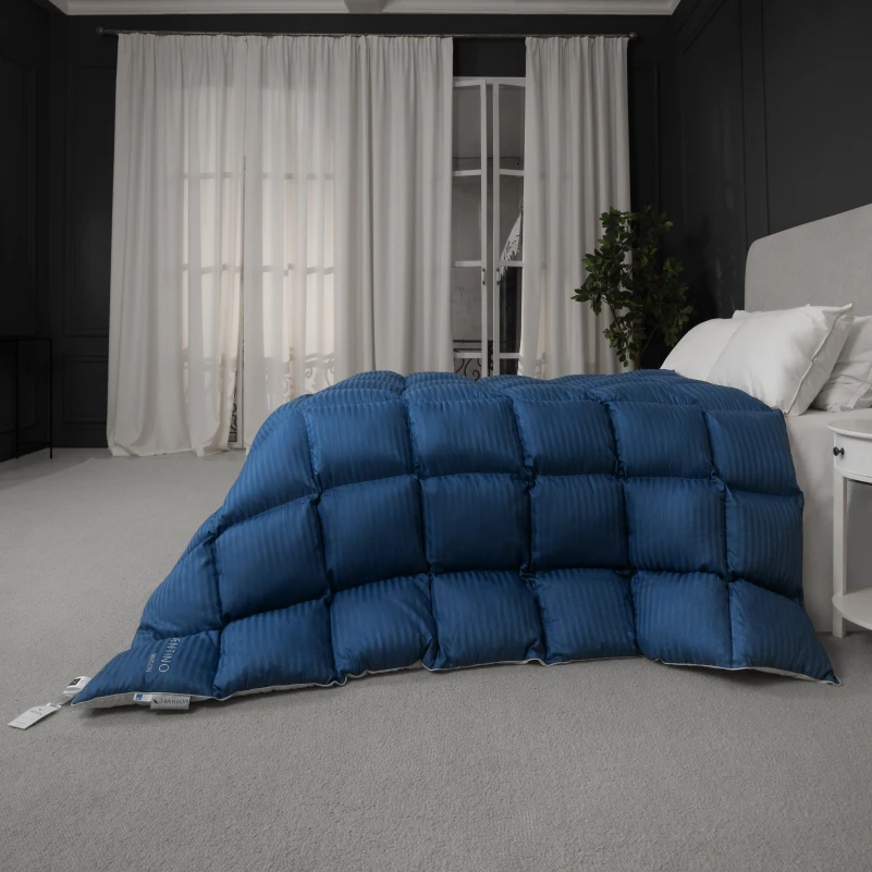 Одеяло пуховое кассетное Valentino №034 100% пух Premium class батист+сатин (зима) - 7