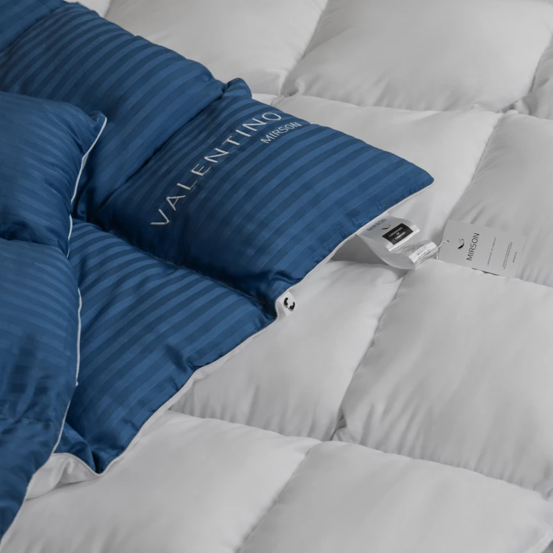Одеяло пуховое кассетное Valentino №034 100% пух Premium class батист+сатин (зима) - 13
