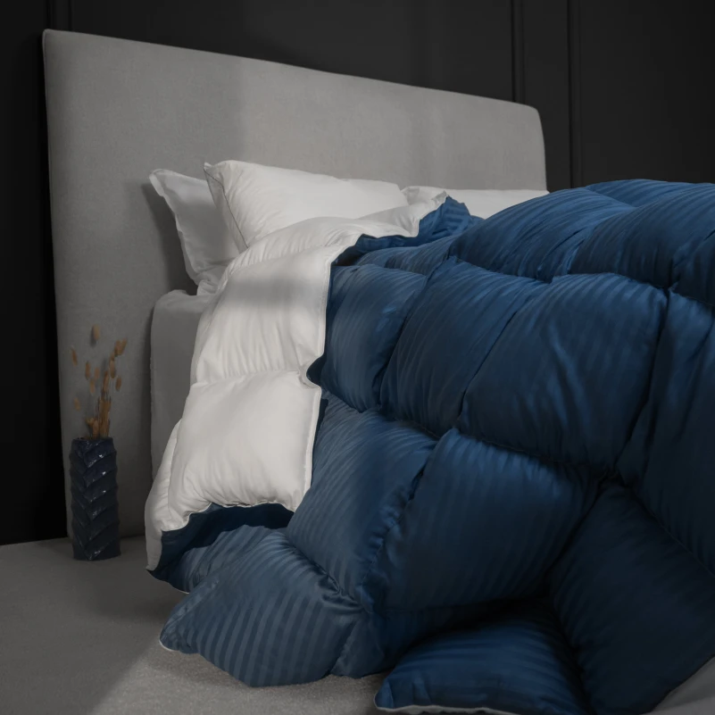 Одеяло пуховое кассетное Valentino №034 100% пух Premium class батист+сатин (зима) - 8