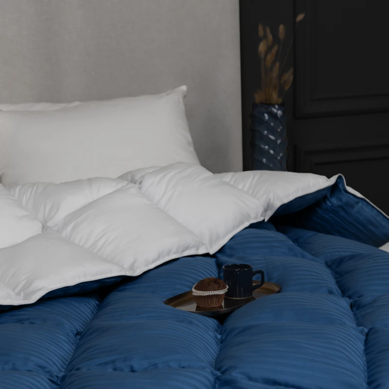 Одеяло пуховое кассетное Valentino №034 100% пух Premium class батист+сатин (зима) - 10