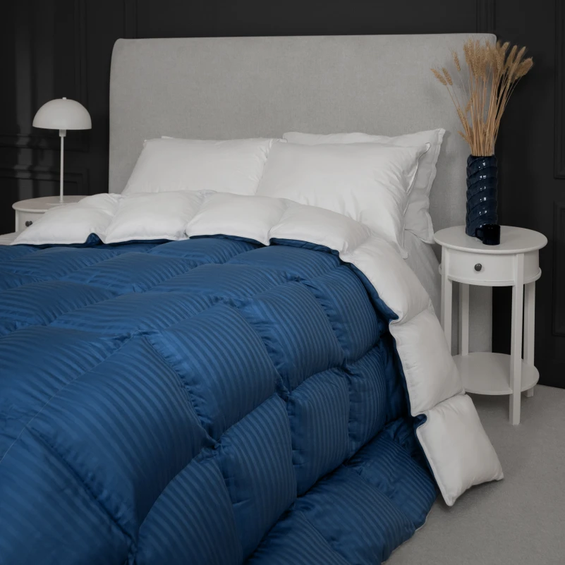 Одеяло пуховое кассетное Valentino №034 100% пух Premium class батист+сатин (зима) - 9