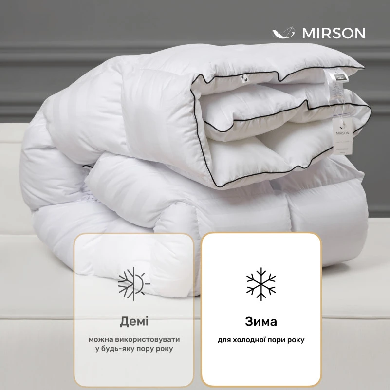 Одеяло пуховое кассетное Royal №036 100% пух Premium class батист+сатин (зима) - 4