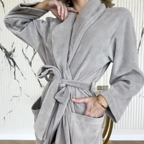 Халат "Velour Grace" gray - 3