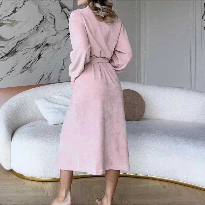 Халат "Velour Grace" peach - 1