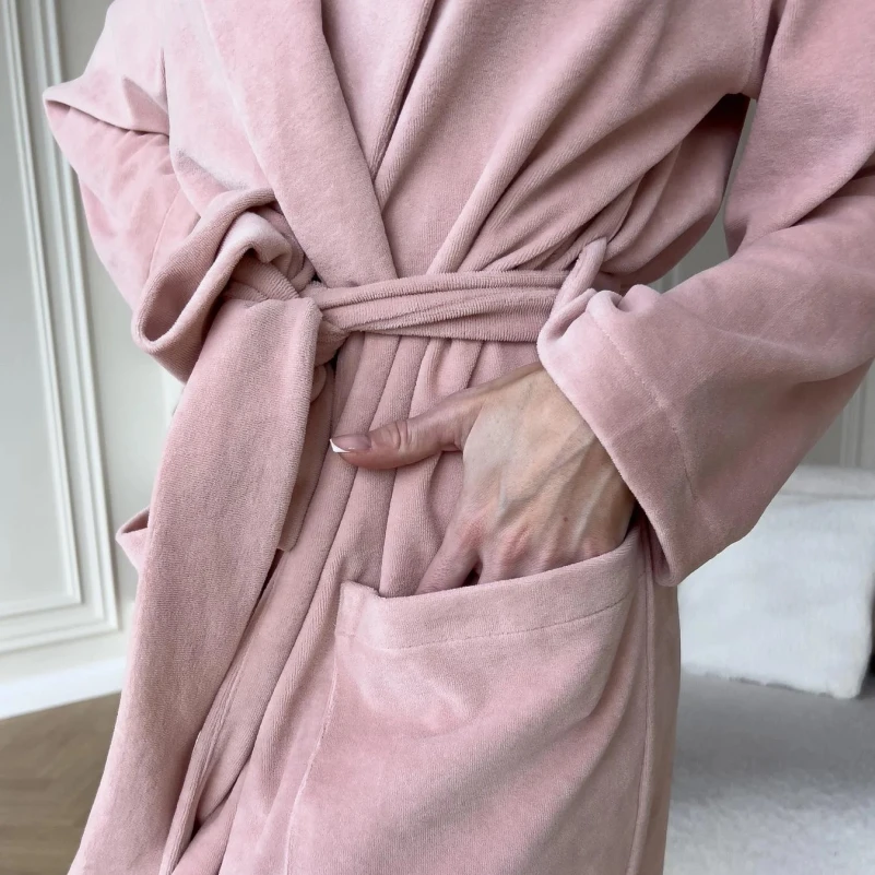 Халат "Velour Grace" peach - 2