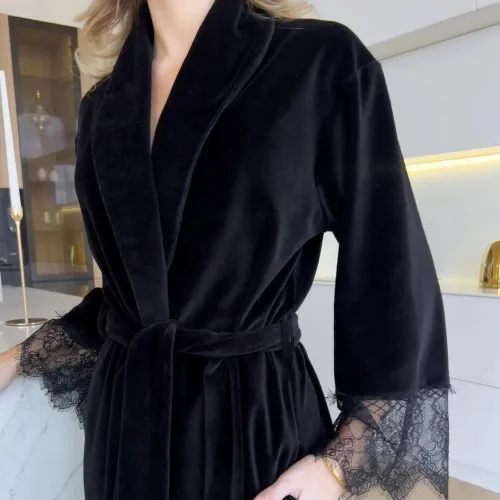 Халат "Velina Velour" black - 3