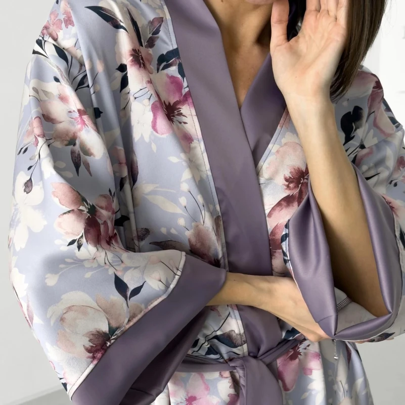 Халат "Silk Blossom" lavender - 2