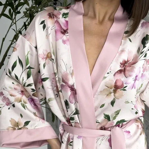 Халат "Silk Blossom" pink - 3