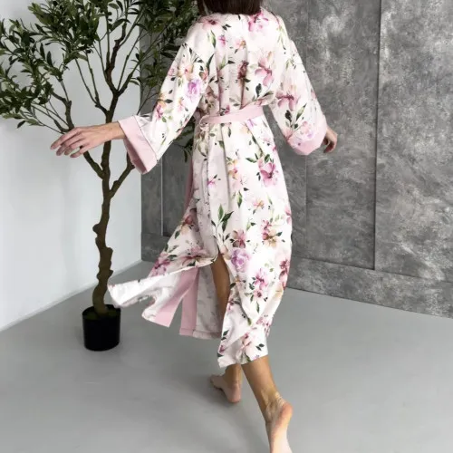 Халат "Silk Blossom" pink - 2