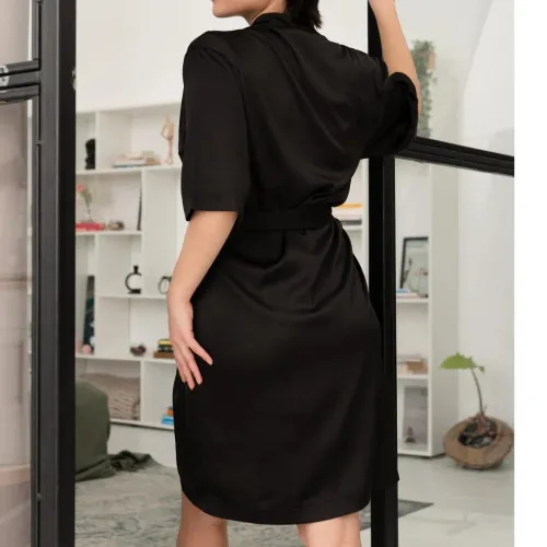 Халат "Silk Aura" black - 2