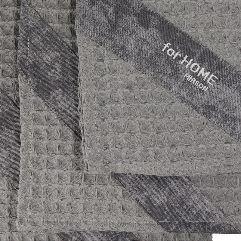 Набір рушників дак/вафля №701 Gray (3 шт) - 1