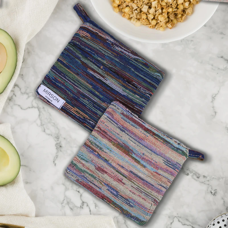 Набір №9000 Mint (прихватка 1 шт., рукавиця 1 шт.) гобелен/вафля - 2