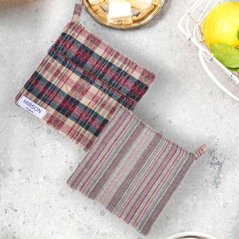 Набір №9001 Coffee (прихватка 1 шт., рукавиця 1 шт.) гобелен/вафля - 2