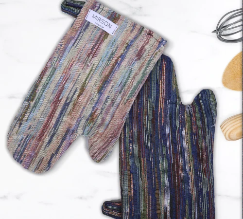 Набір №9000 Mint (прихватка 1 шт., рукавиця 1 шт.) гобелен/вафля - 2