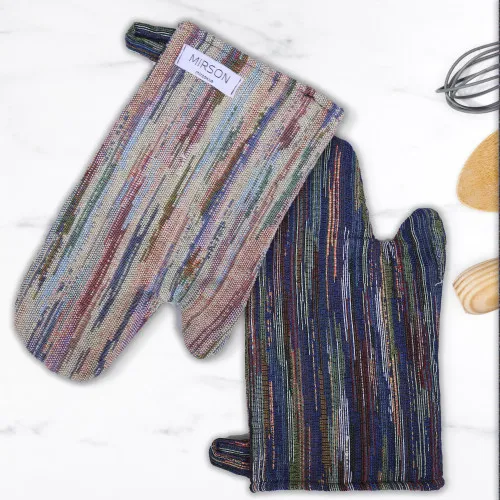 Набір №9000 Mint (прихватка 1 шт., рукавиця 1 шт.) гобелен/вафля - 2