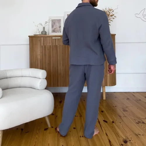 Пижама "Soft muslin" dark gray - 2